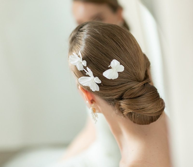 オルガブランカorgablanca カプリピンヘアピン蝶々パールピン付き