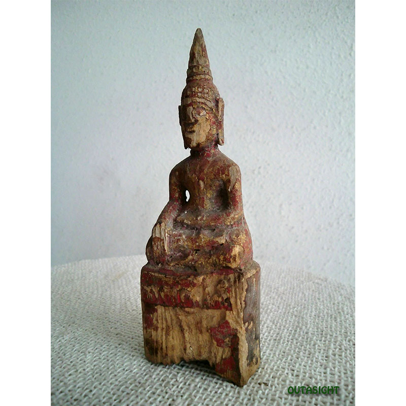 木彫り仏像 アンティーク ラオス LAS-02 | Statue/彫像/金属像/置物