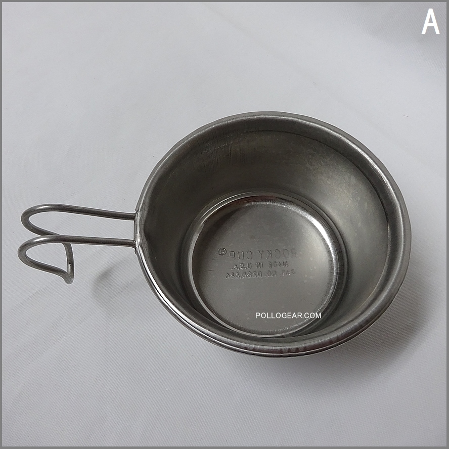 ROCKY CUP ロッキーカップ ハーフパイント　ステンレス　アメリカ製 前期型 ROCKY CUP TM<BR>ロッキーカップ 1/2PINT<BR>シェラカップ