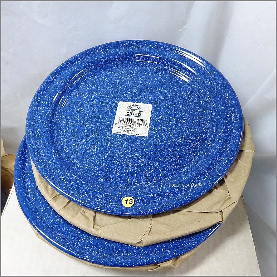 希少新品CINSA エナメルウェア キャンプ食器セット 16点デッドストック Amazon.co.jp: Cinsa 16ピース エナメルウェア食器セット 4人用 (斑点