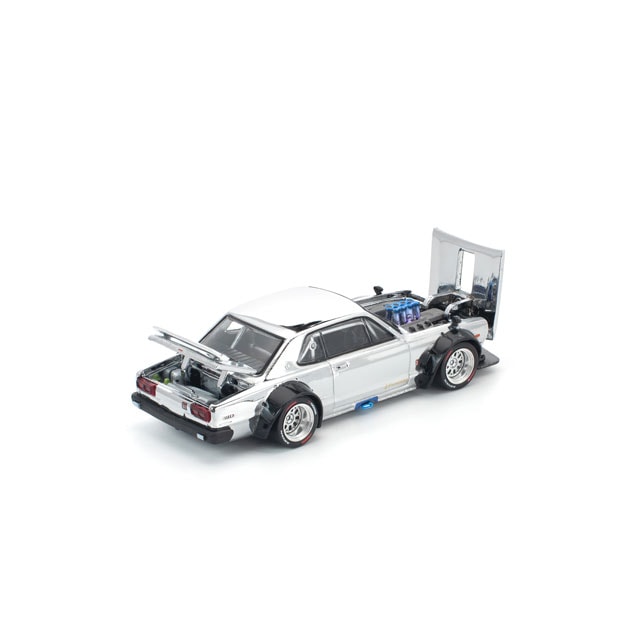 1/64 SKYLINE GT-R V8 DRIFT (HAKOSUKA) SILVER CHROME スカイライン