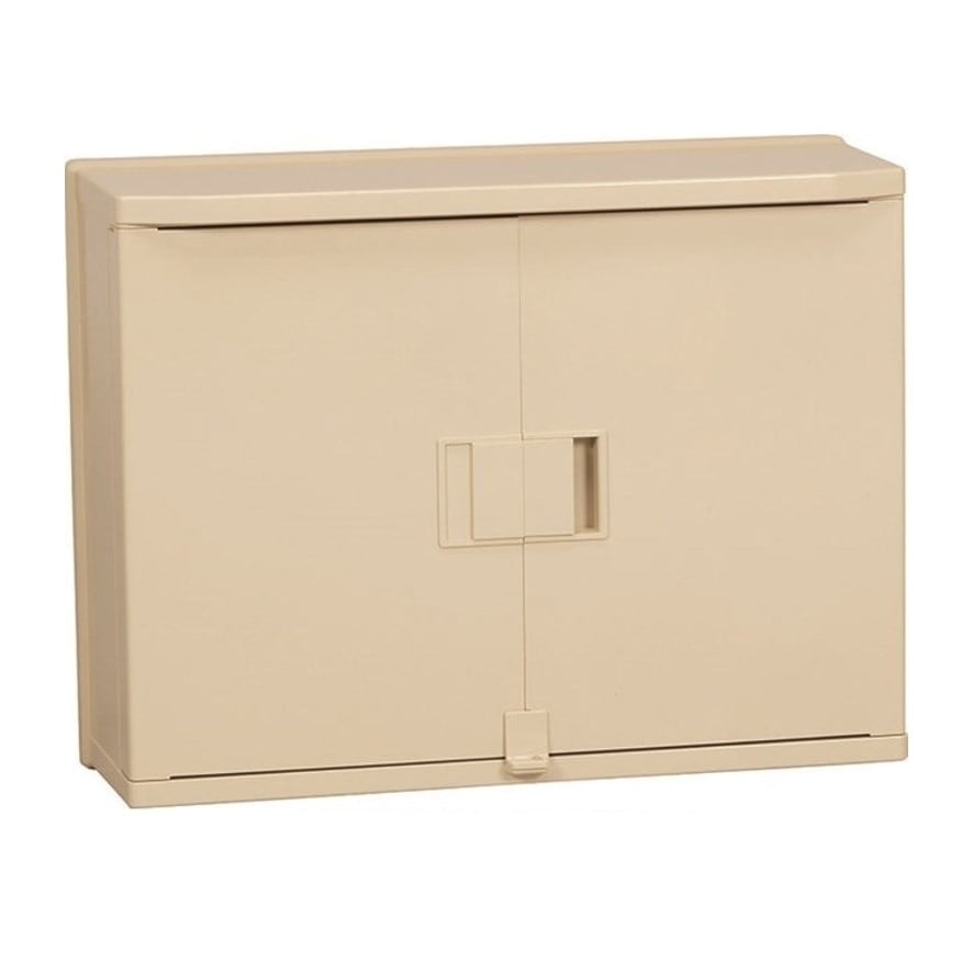 ウオルボックス プラスチック製防雨ボックス 屋根付 ヨコ型 ベージュ