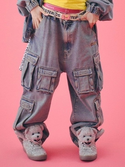 GALFY】ダーティーデニムワイドカーゴ | OUR BRAND,GALFY | PRESSING