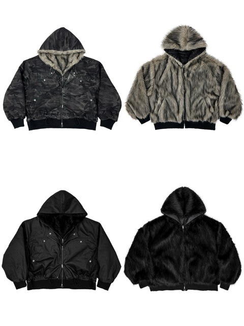 Rosen Kreuz】LAYERED REVERSIBLE FUR BLOUSON | OUR BRAND,Rosen