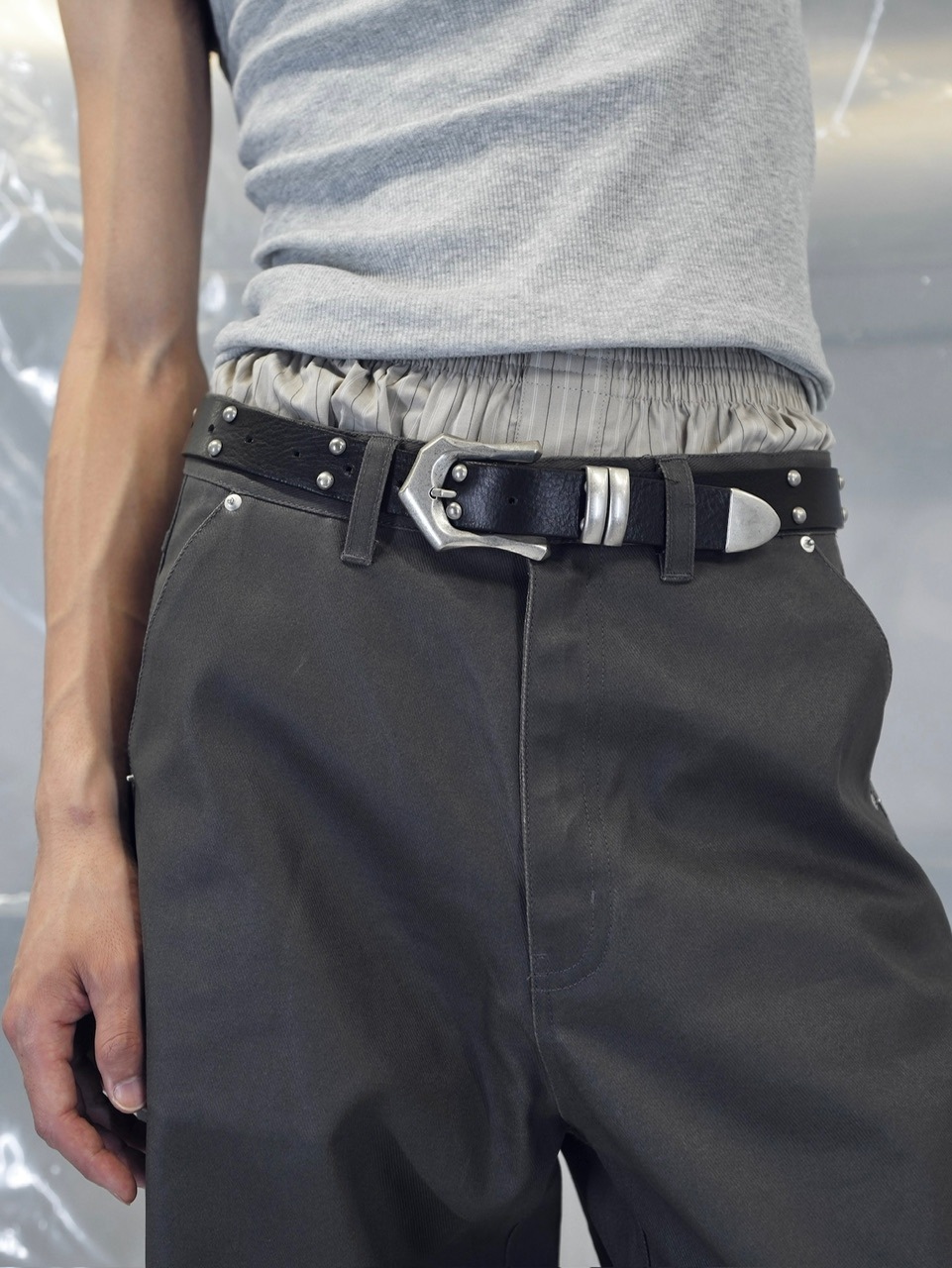 CS】STUDS LEATHER BELT | OUR BRAND,Chikashitsu +,CS | PRESSING WEB