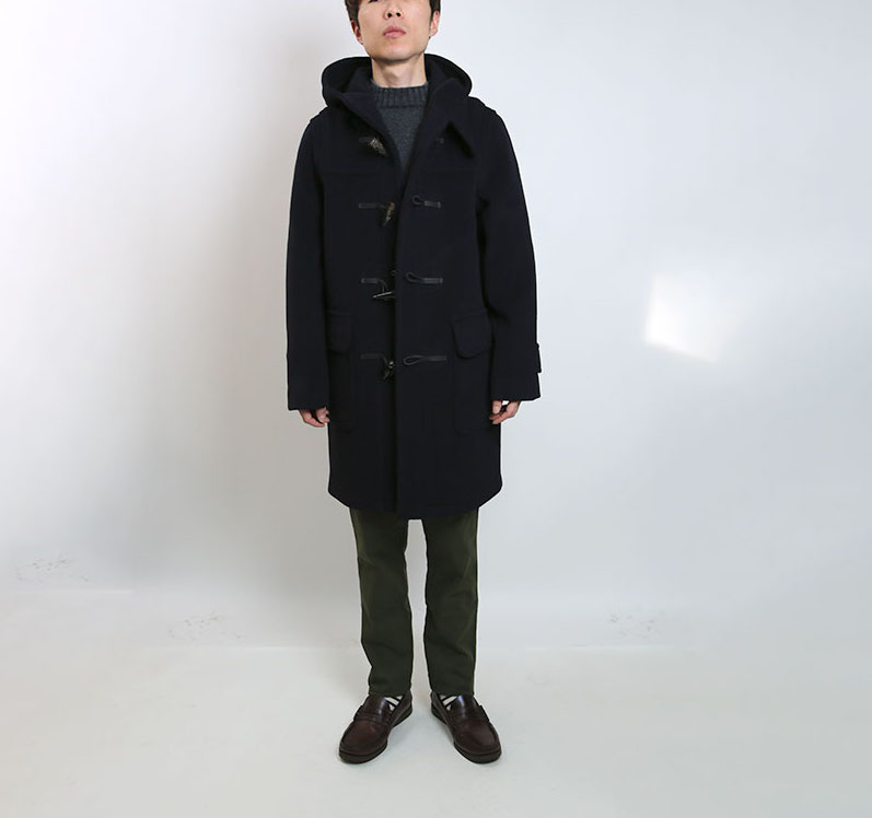 グローバーオール キングストン ヘリンボーン ダッフル ネイビー 38