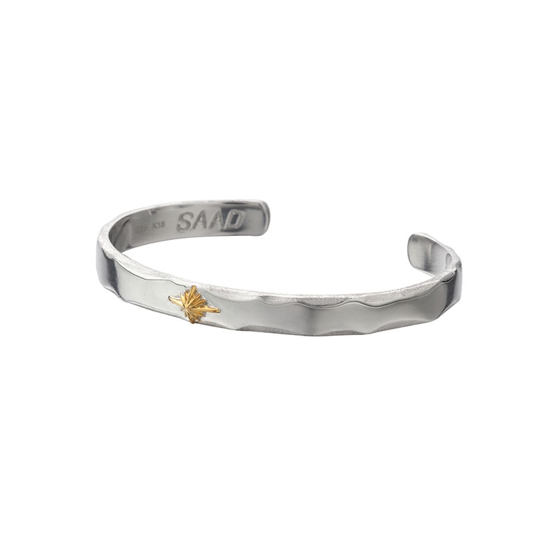 サンシンボル シルバー925 K18（18金）バングル｜K18ゴールド,バングル