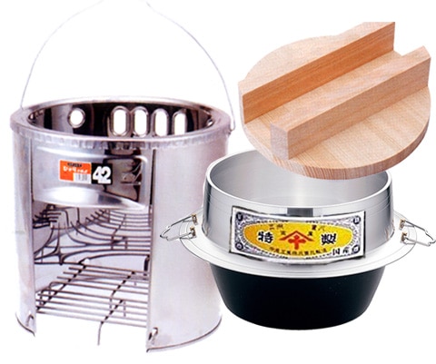 防災用かまどセット特製カン付羽釜36cm炊量:5.8升（25.0L）36cm釜用木