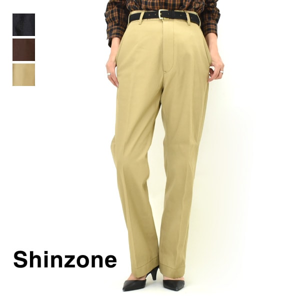 THE SHINZONE シンゾーン ウォッシュドハイウエストチノパン WASHED