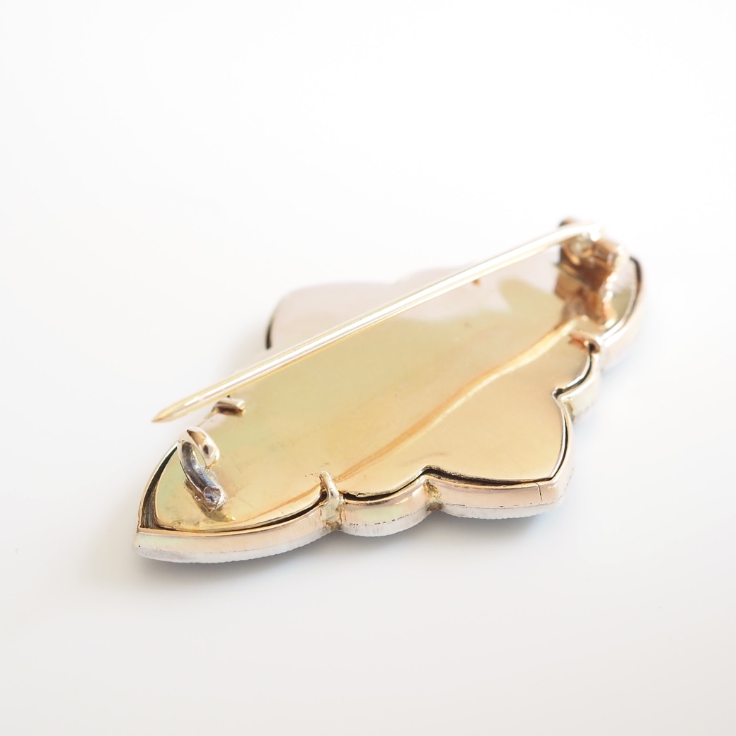 アンティークジュエリー アンティークブローチ ギヨシェエナメル