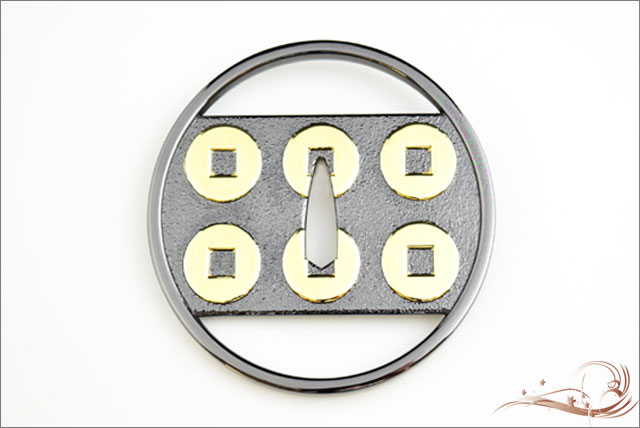 鍔六文銭鍔金入り 真田幸村六文銭散らし｜【公式】模造刀・居合刀の