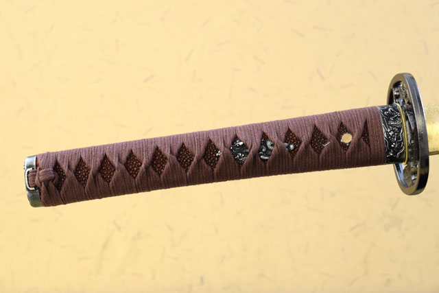 高級模造刀 高級居合刀 優波紋 亜合金刀身 名刀 居合刀 緑藍拵え 高級