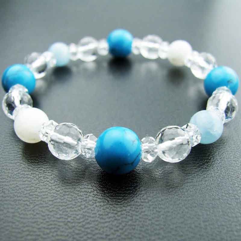 交通安全・旅行安全祈願 アクアマリン ブルームーンストーン ペア