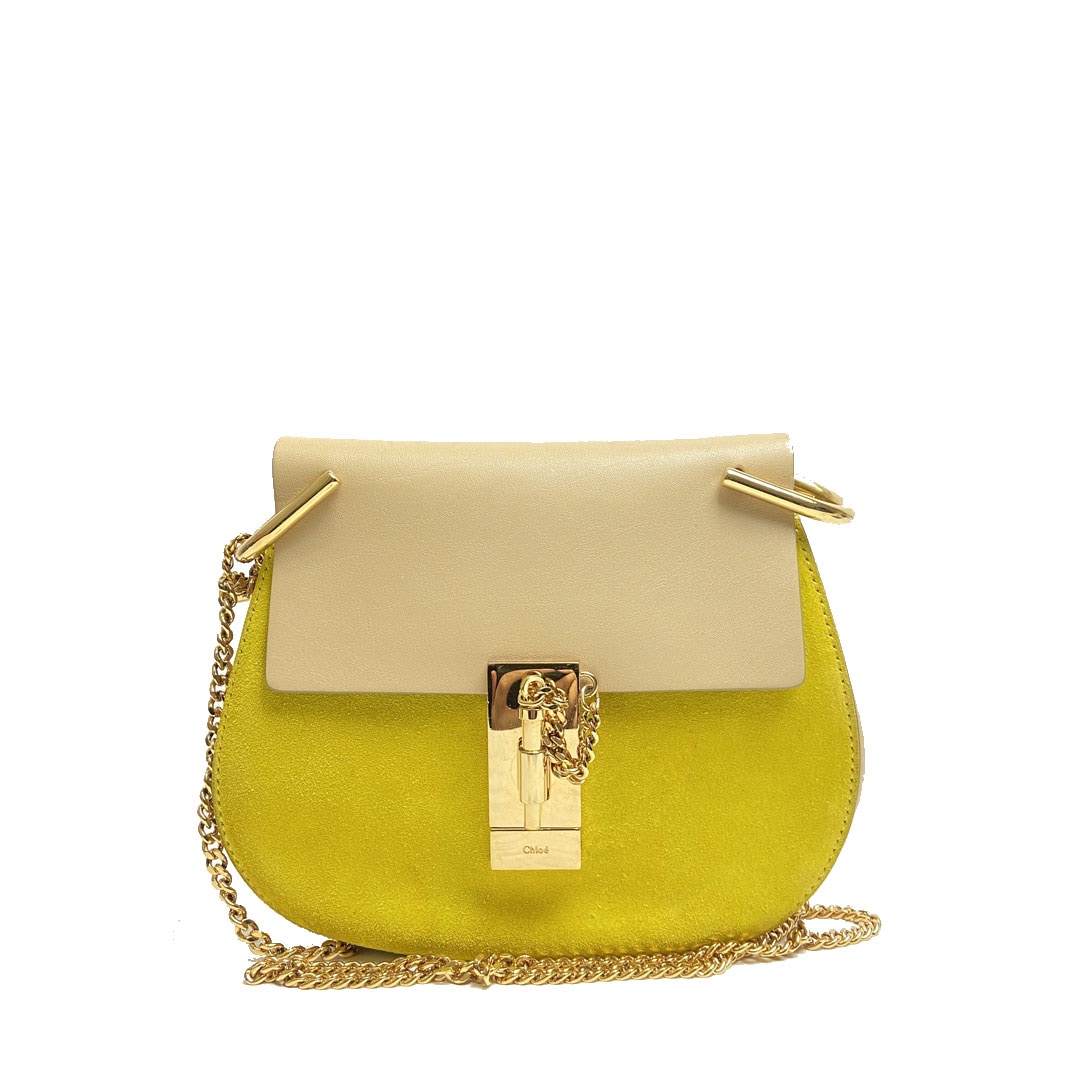 Chloe クロエ ドリュー ミニチェーンショルダーバッグ レザー スエード