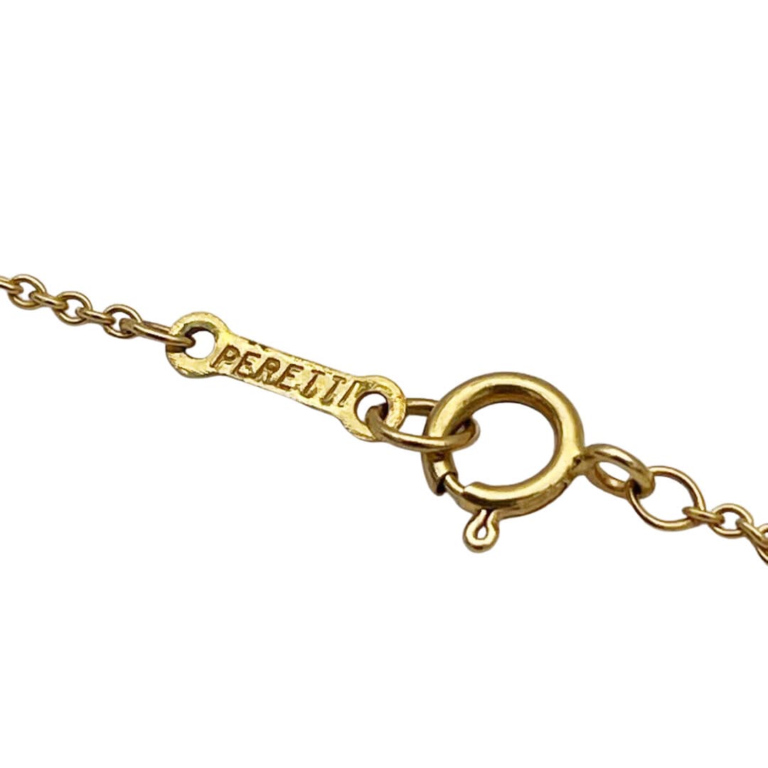 TIFFANY ティファニー ダブルループ ネックレス 750YG 18KT ペレッティ