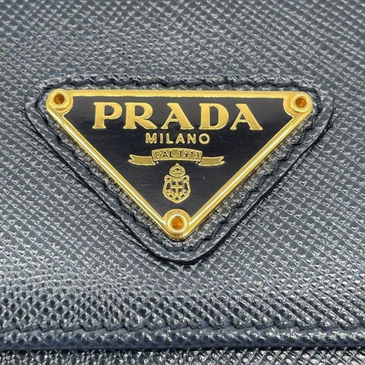PRADA プラダ 6連キーケース サフィアーノレザー ネイビー ゴールド