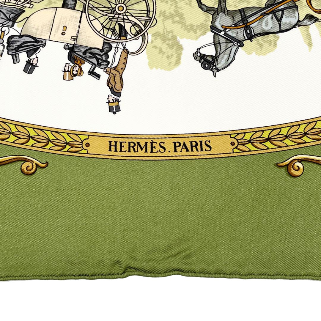 HERMES エルメス スカーフ カレ90 『LA PROMENADE DE LONGCHAMPS