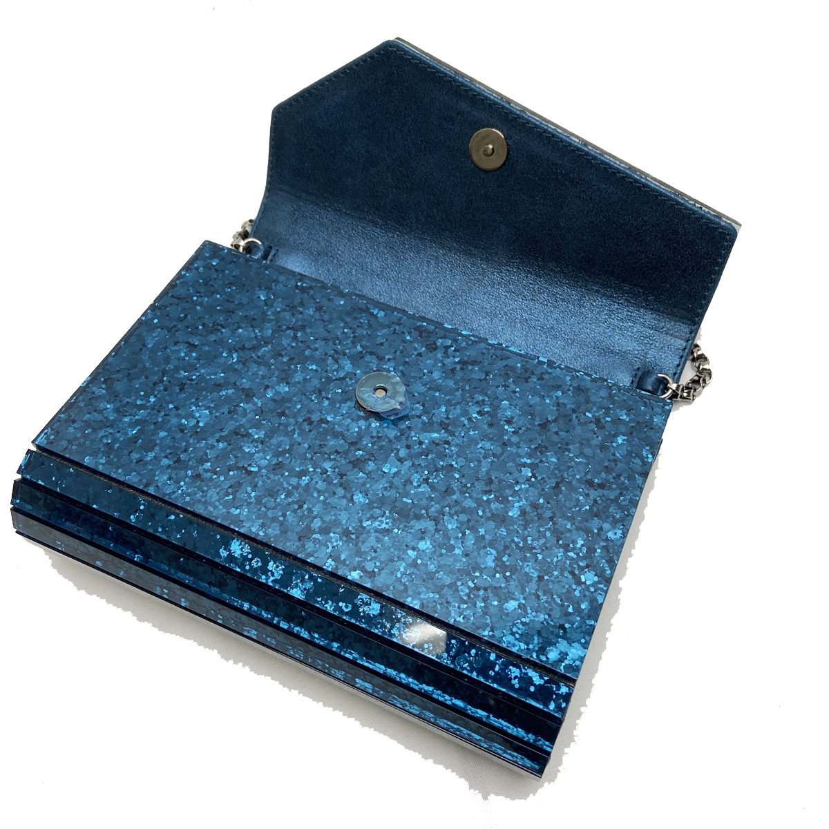 JIMMY CHOO ジミーチュウ CANDY グリッタークラッチバッグ チェーン