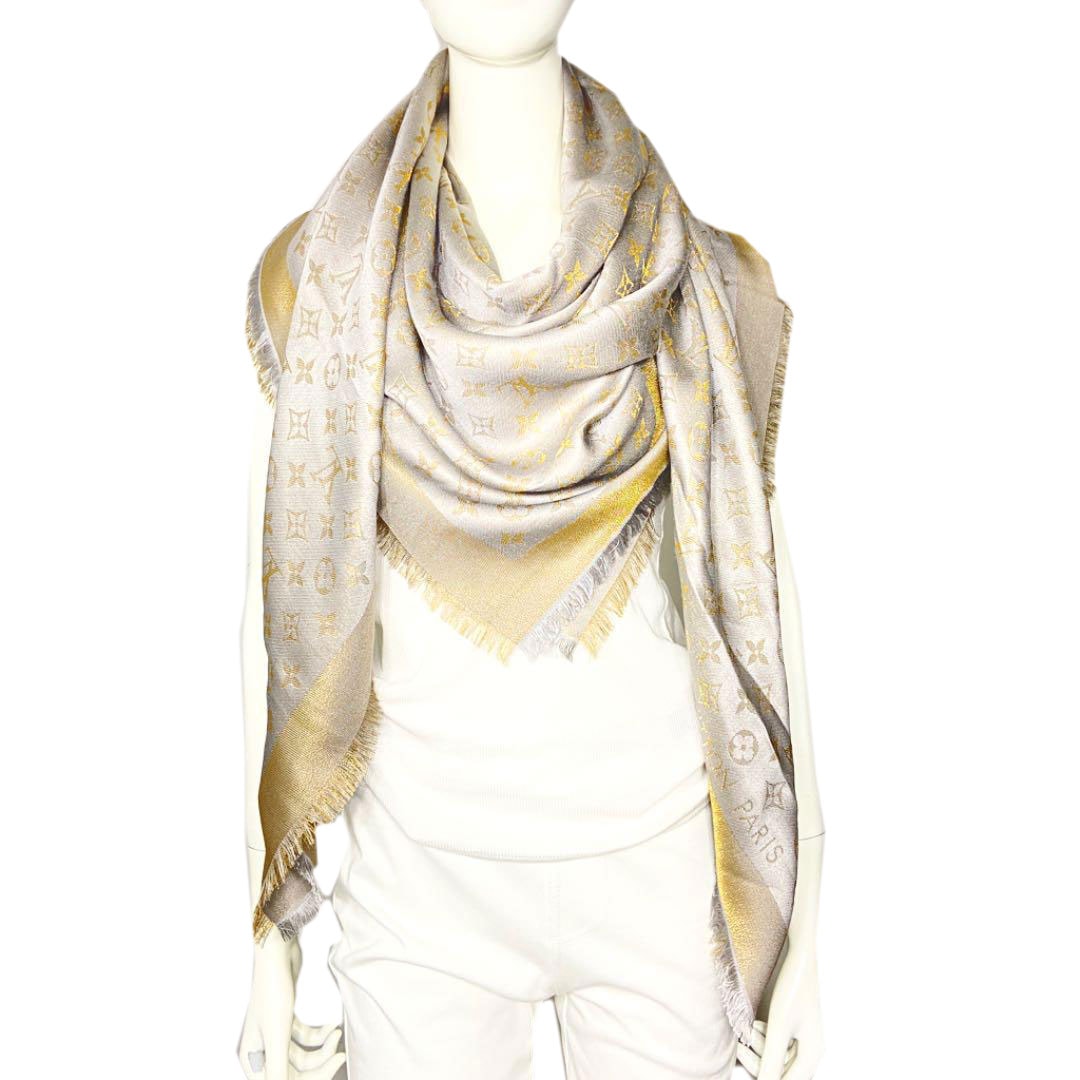 LOUIS VUITTON ルイヴィトン ショール・モノグラム シャイン