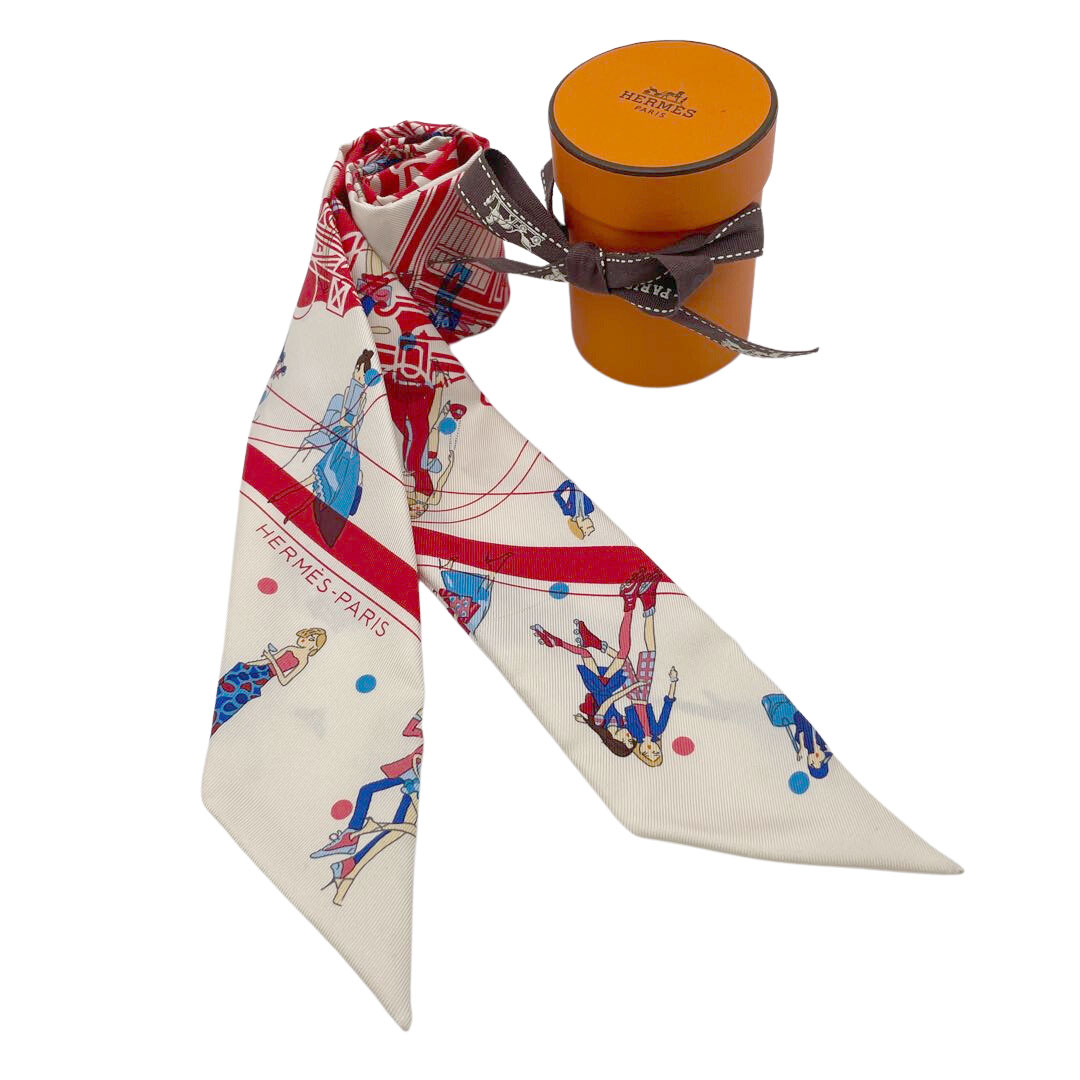 HERMES エルメス スカーフ ツイリー 『Ex-Libris Les Parisiennes