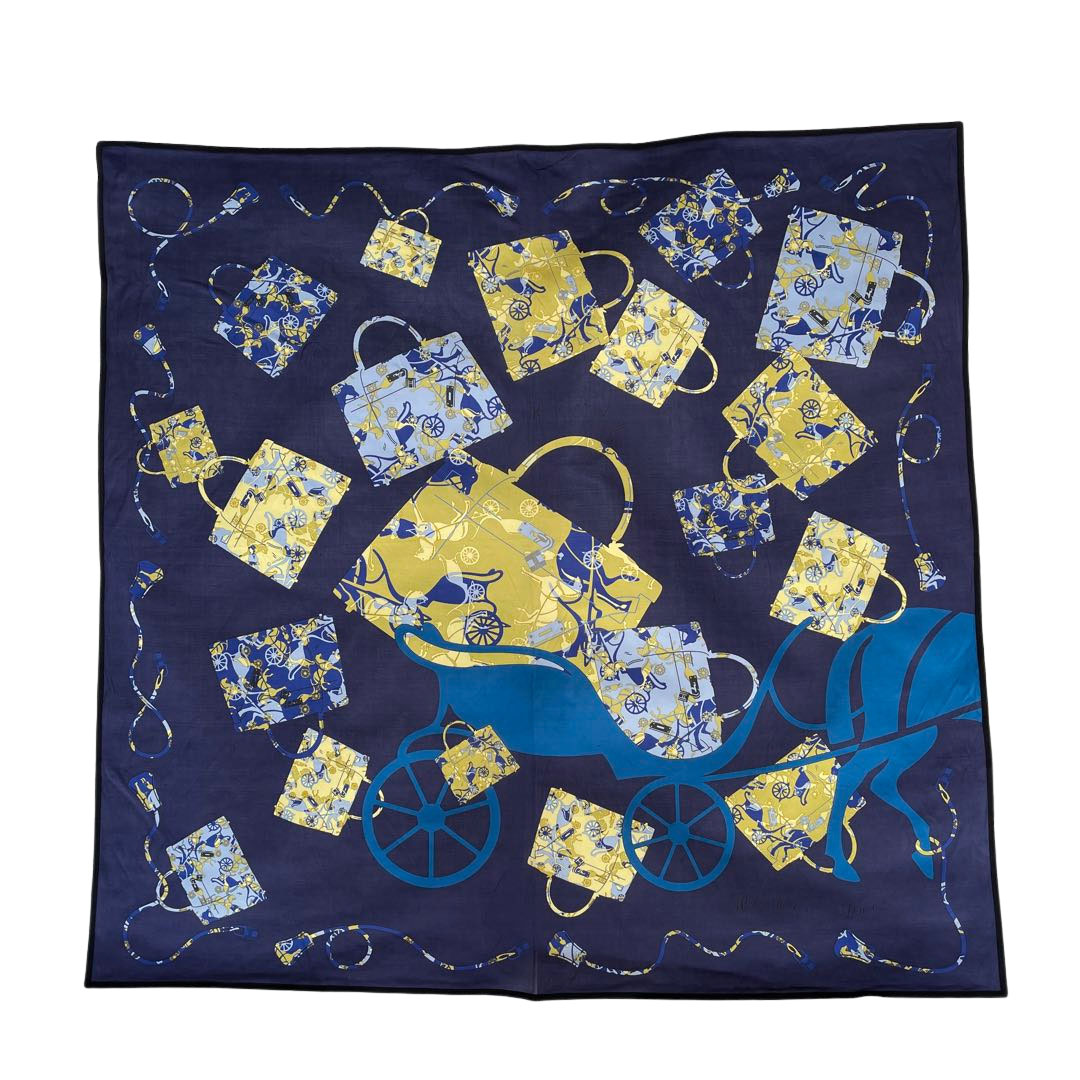 HERMES エルメス スカーフ スムーズカレ90 『kelly en Caleche (ケリー