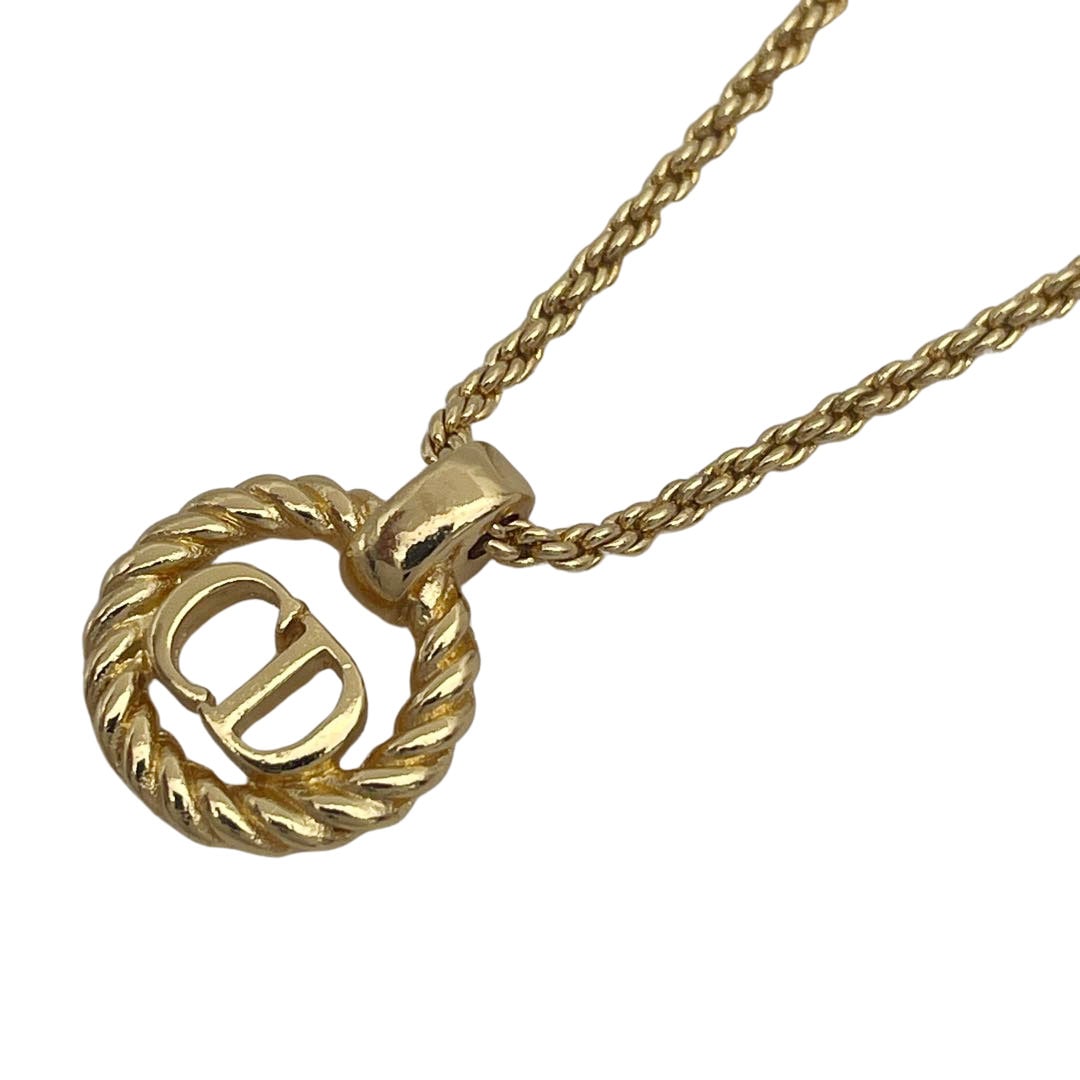 Christian Dior クリスチャンディオール ネックレス CDロゴ サークル