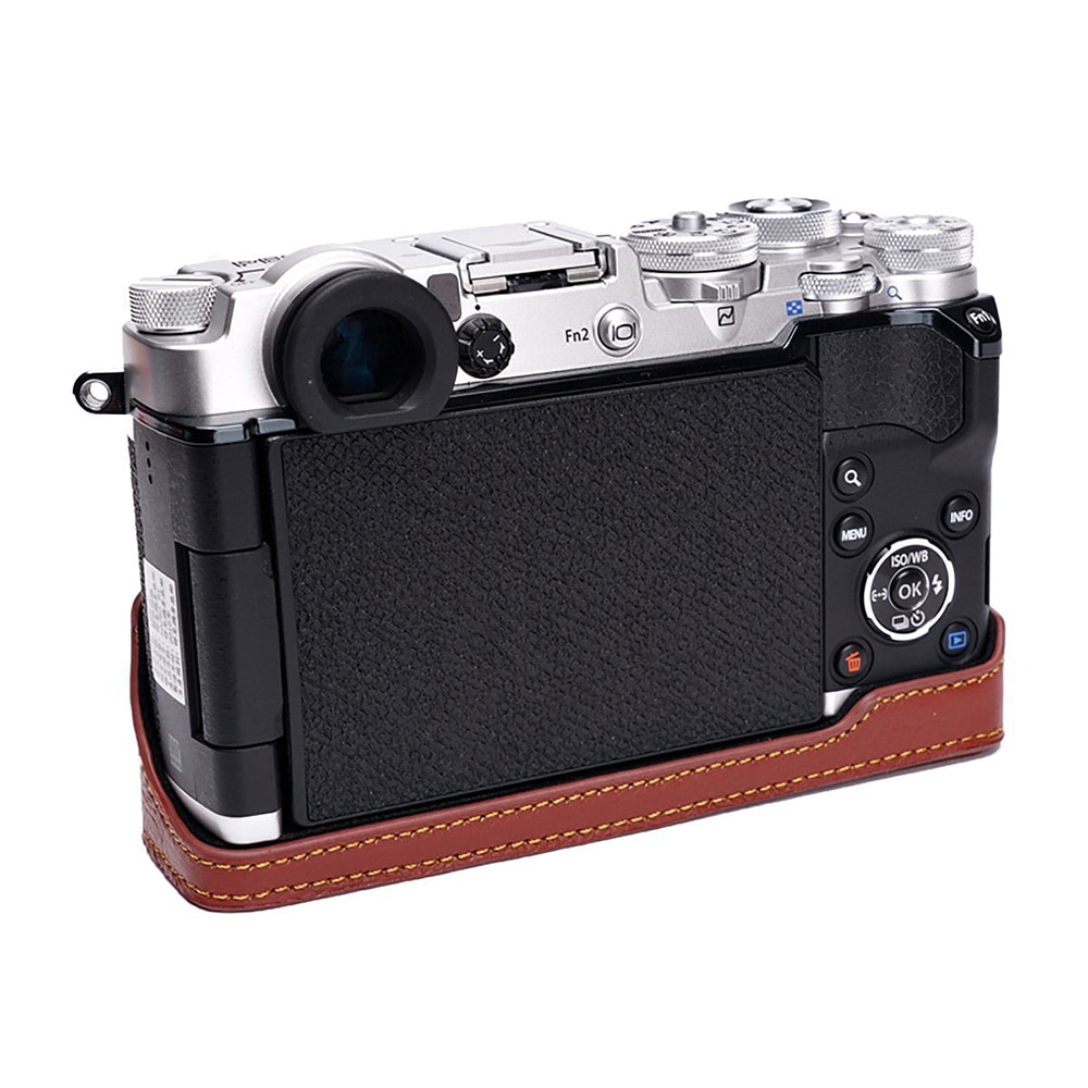 TP Original OLYMPUS PEN-F用 ボディーハーフケース ブラウン