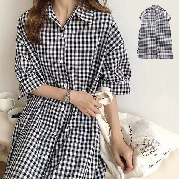 バーバリーブルーレーベル ギンガムチェック シャツワンピース ベルト