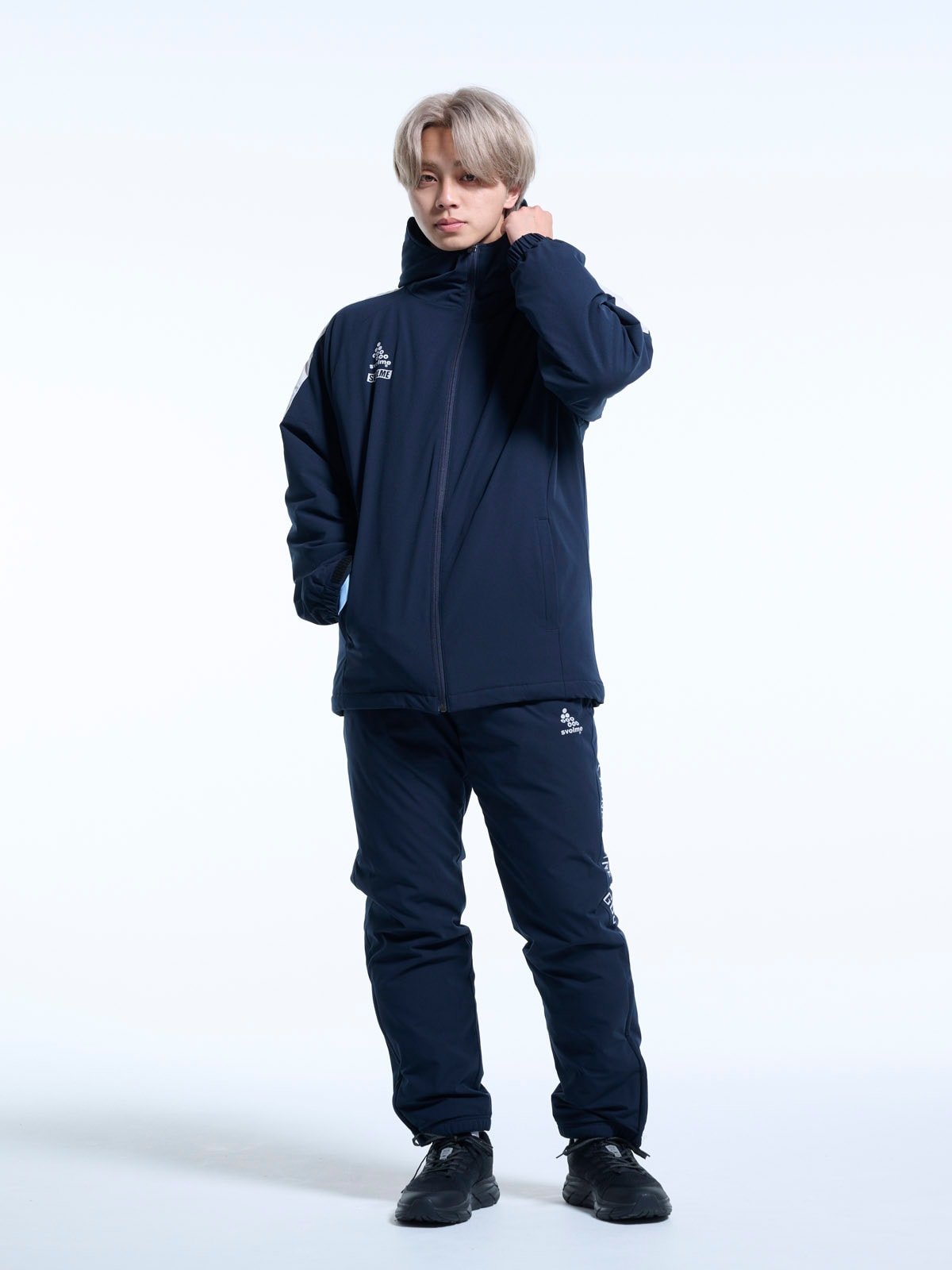 スボルメ svolme 中綿ジップアップパーカー　上下セット　ドット切替 スボルメ SVOLME メンズ サッカー/フットサル ウインド上下セット