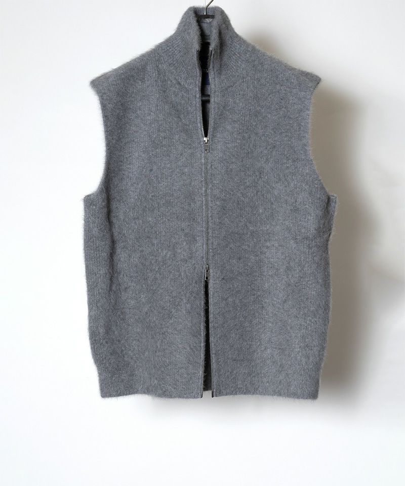 RAINMAKER＞FOX CASHMERE ZIP-UP VEST | MAKES ONLINE STORE