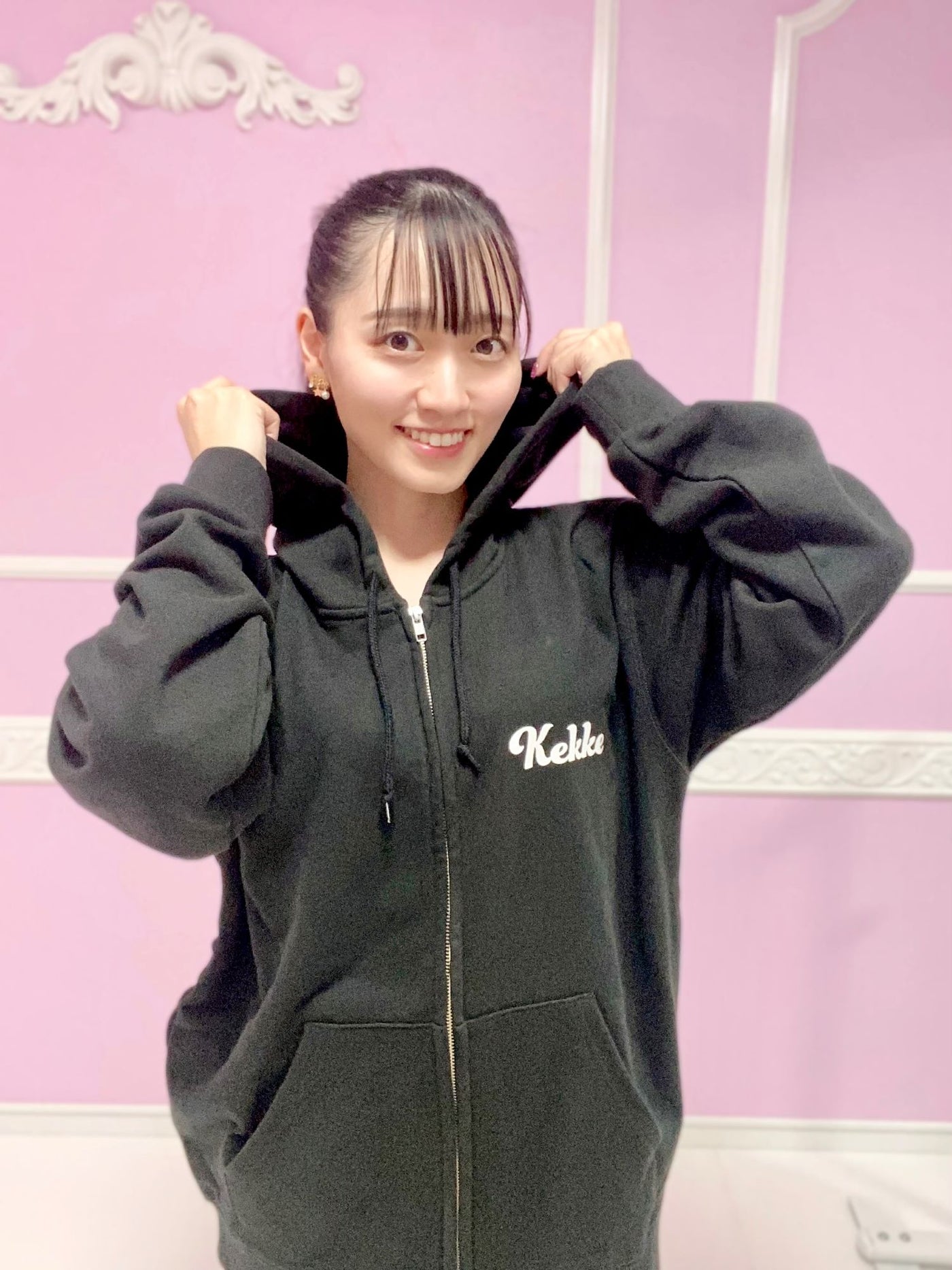 Kekke ジップパーカー ブラック – FANY Mall