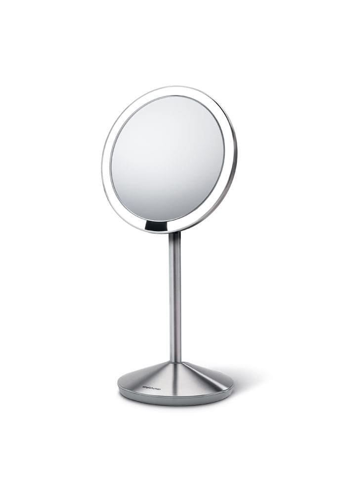simple human】センサーメイクアップミラーミニ シルバー ST3004