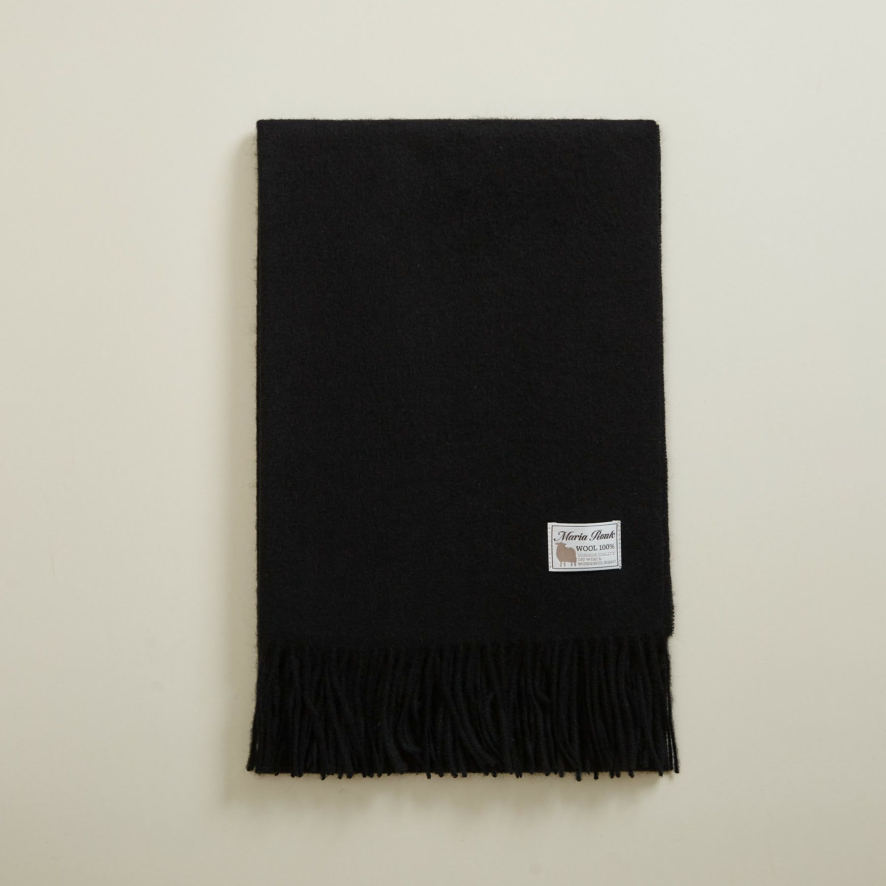 ウール100%大判無地ストール＜ネイビー＞ | Maria Rouk（マリアルーク）