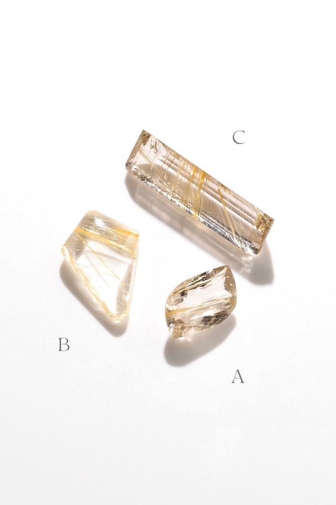 LIMITED出品】ゴールドルチルクォーツ・デザイナーズカット
