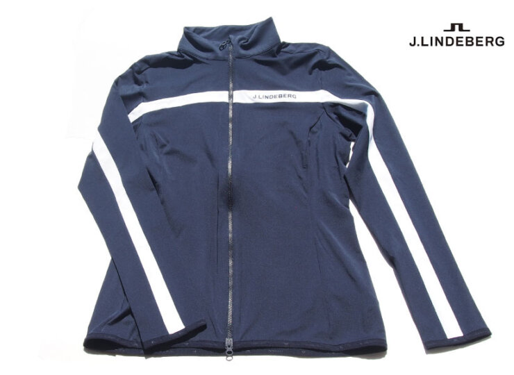 新品】J.LINDEBERG ジップ ブルゾン ブラック ホワイト バイカラー