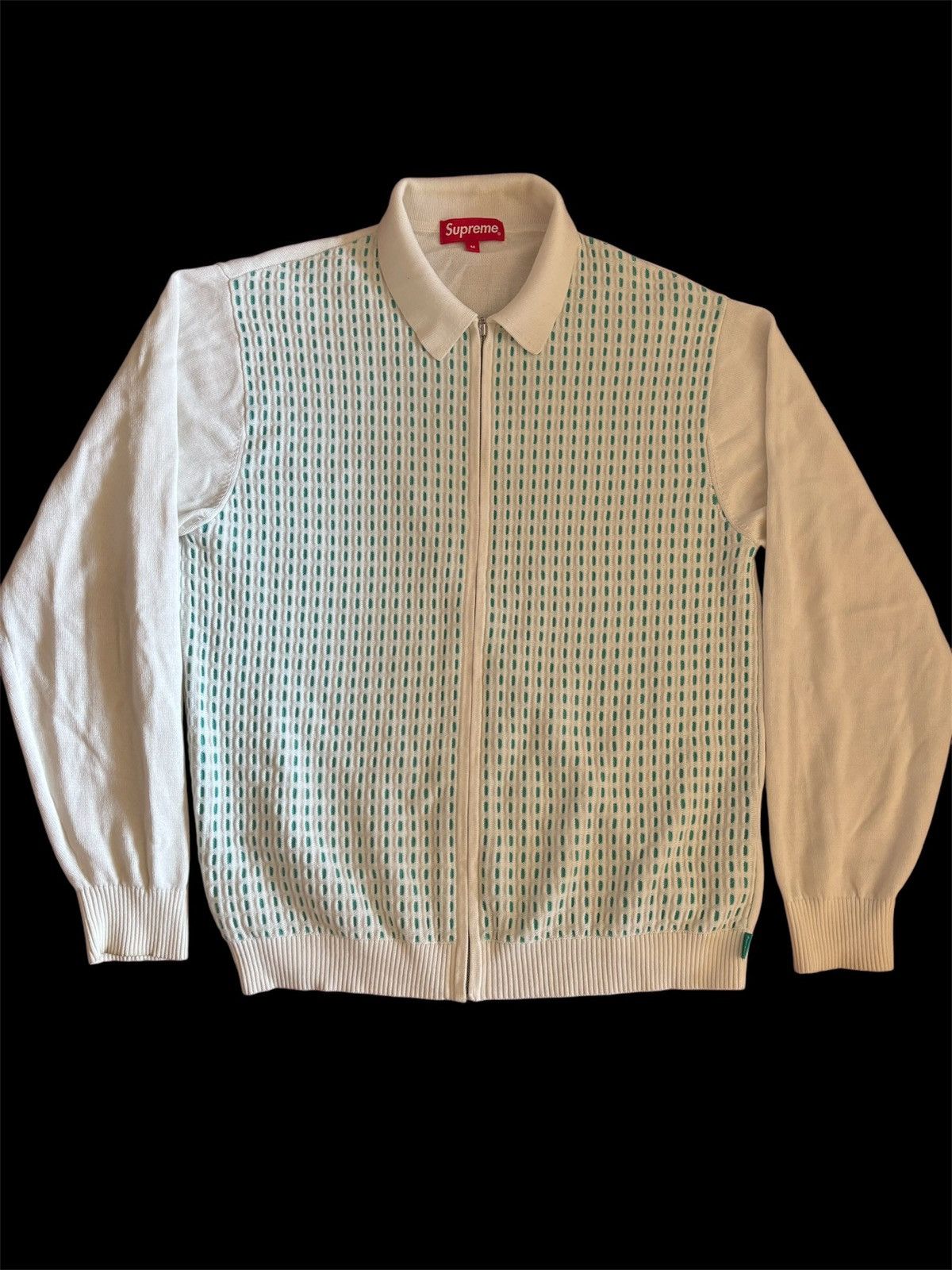 Supreme Zip Up Polo Sweater | Grailed