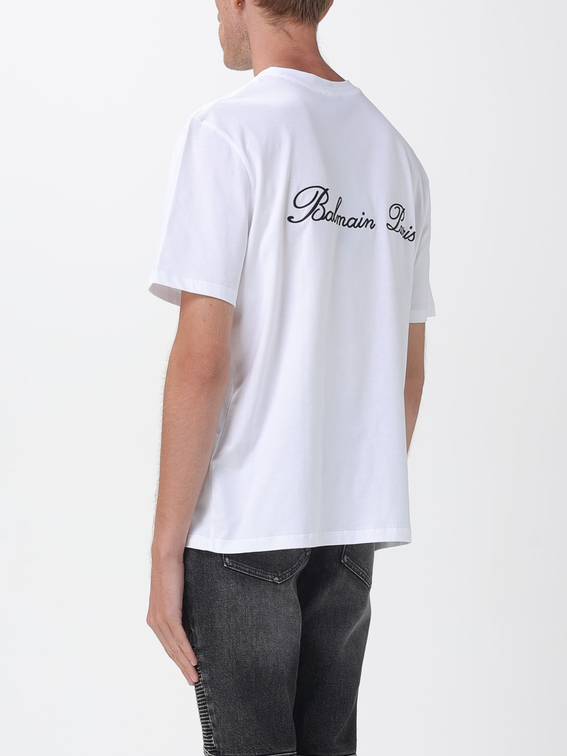 Balmain T-shirt men - White | FH1EG000BC68 | GIGLIO.COM