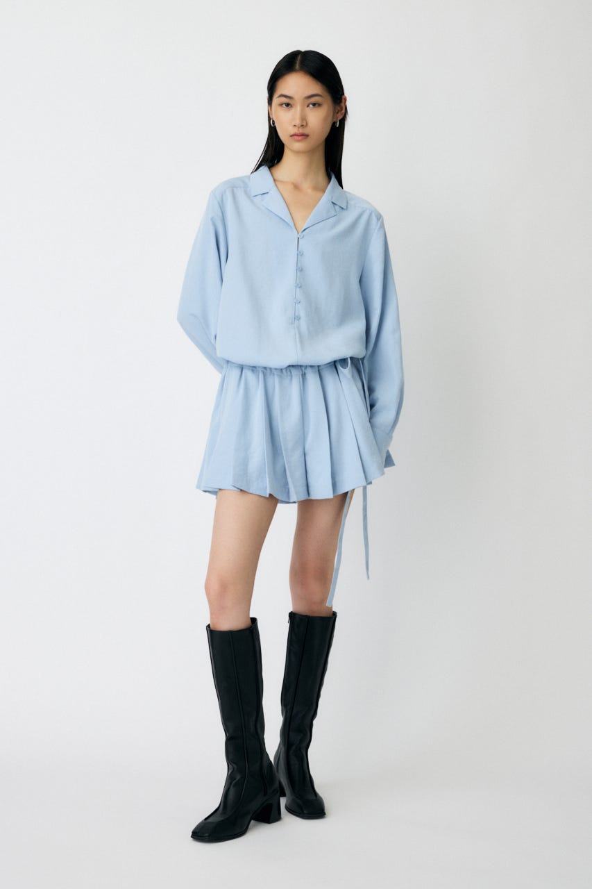 MOUSSY | PLEATED SHIRT MINI ドレス (ワンピース(ミニ・ミディアム