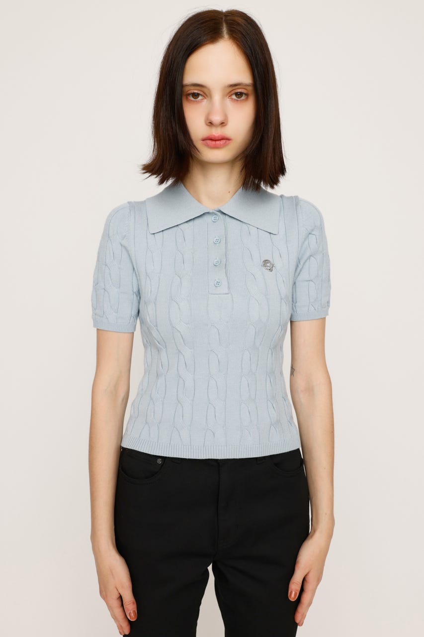 SLY | CABLE POLO KNIT トップス (ニット ) |SHEL'TTER WEBSTORE