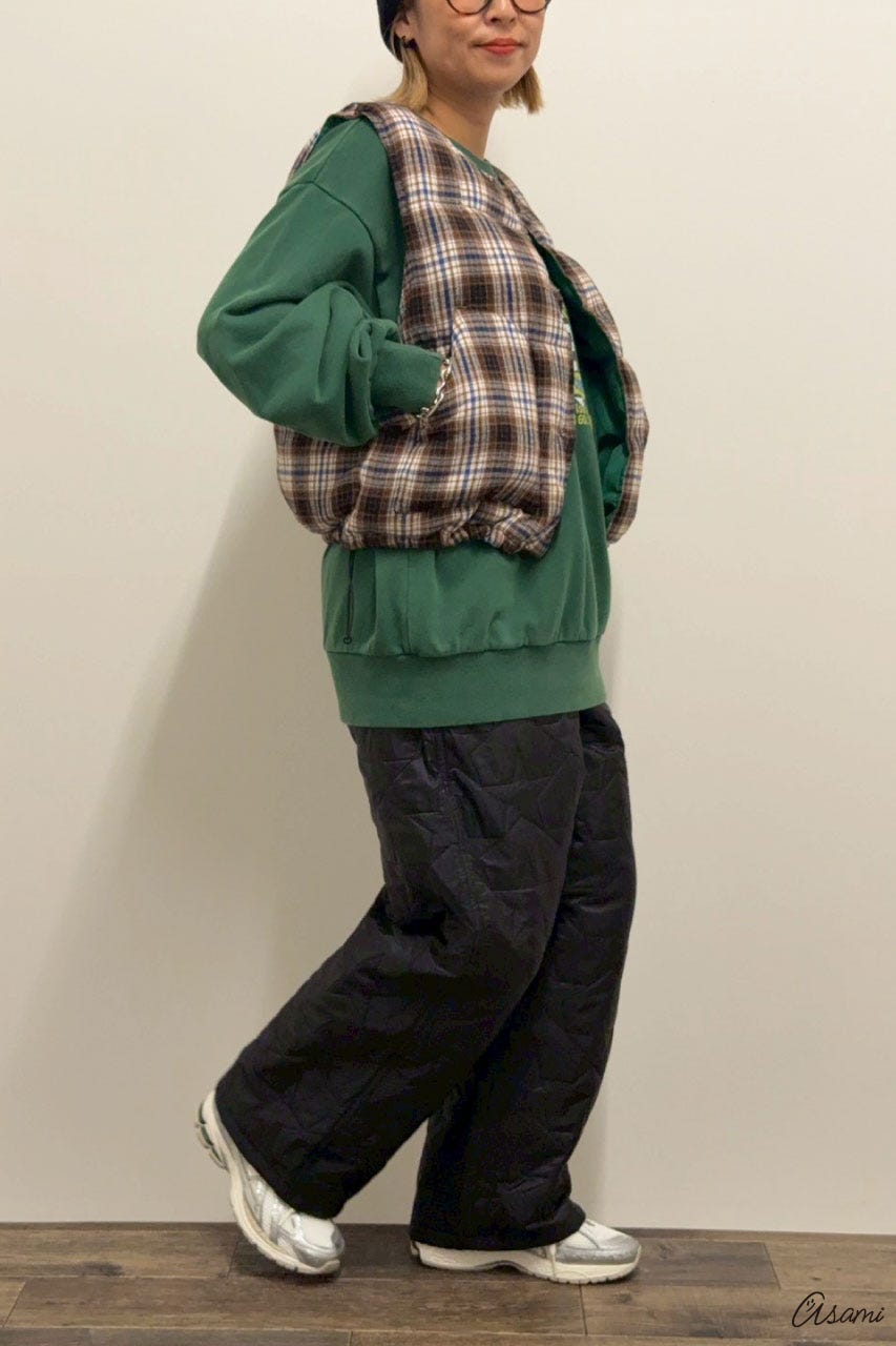 スターキルティングパンツ ブラック スターキルティングパンツ