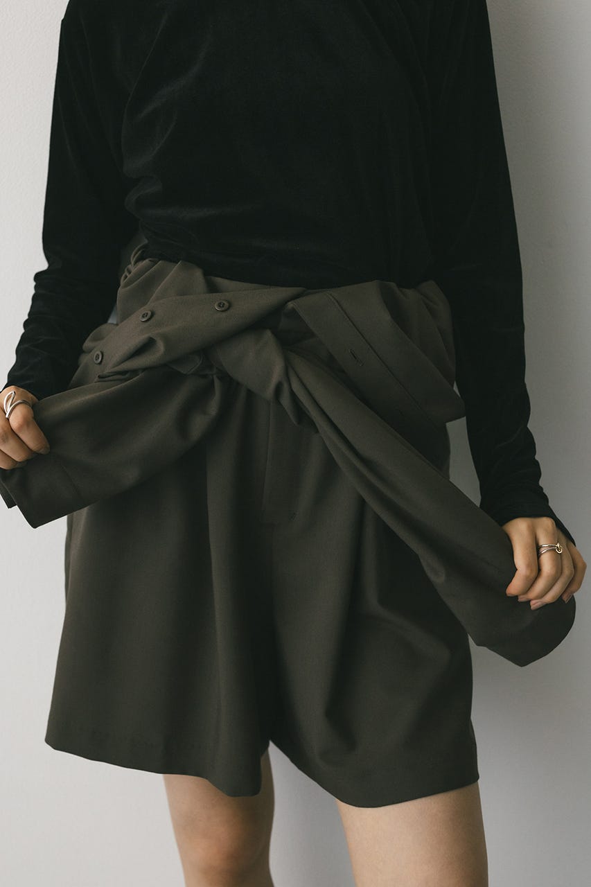 STYLEMIXER | スタンドネックショートロンパース (オールインワン