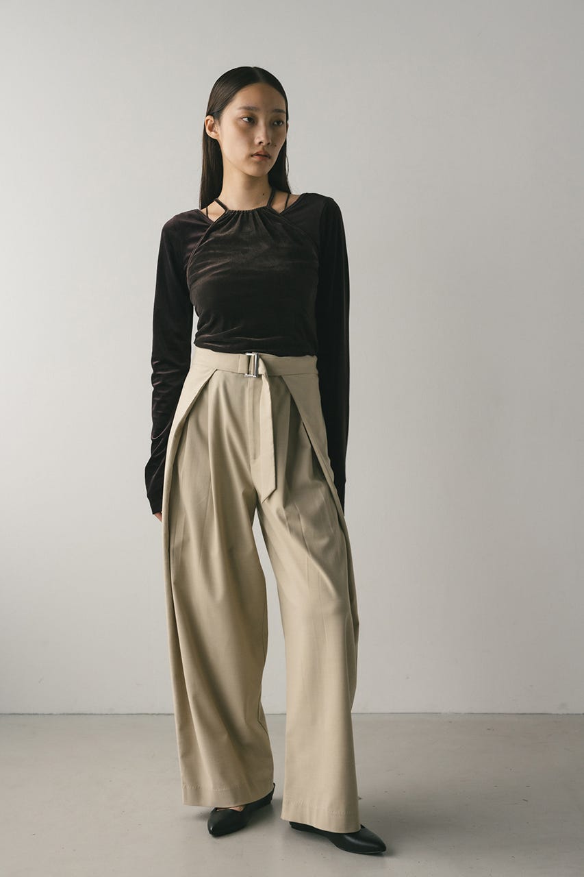 STYLEMIXER | ウエストデザインサイドラップパンツ (パンツ ) |SHEL