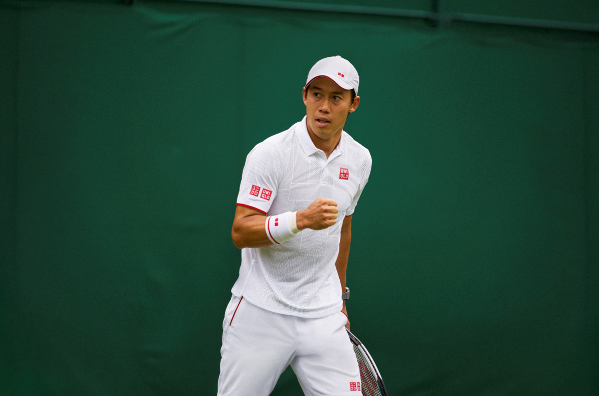 2020年全仏オープン UNIQLO 錦織圭選手 上(M)下(S)セット(紺色) 2020