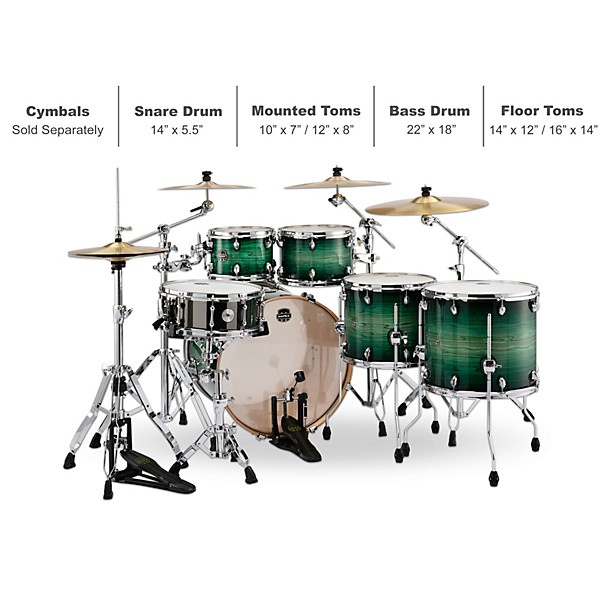 Mapex Armory Series Exotic Studioease 6-Piece Shell Pack With Fast