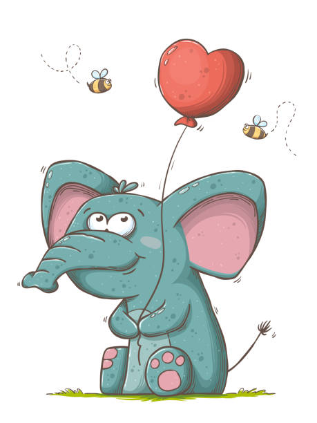 象と風船 - ゾウのベクターアート素材や画像を多数ご用意 - ゾウ, 風船