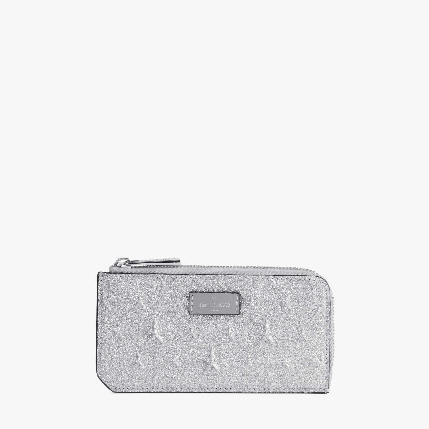 ケイシー -Z | シルバー グリッターレザー・カードケース | ジミー チュウ