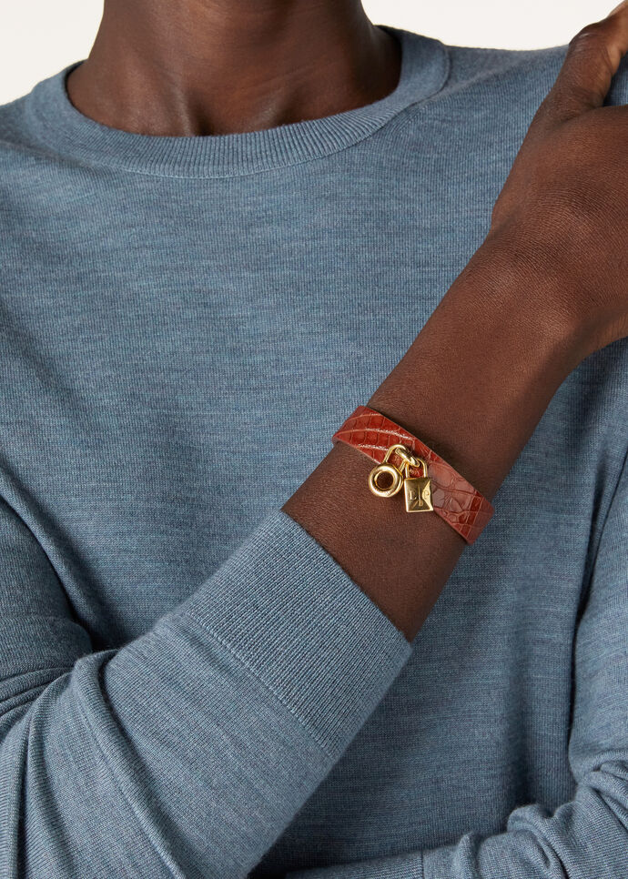 Extra Bracelet Alligator Leather Deep Kummel | Bracelets Loro Piana US