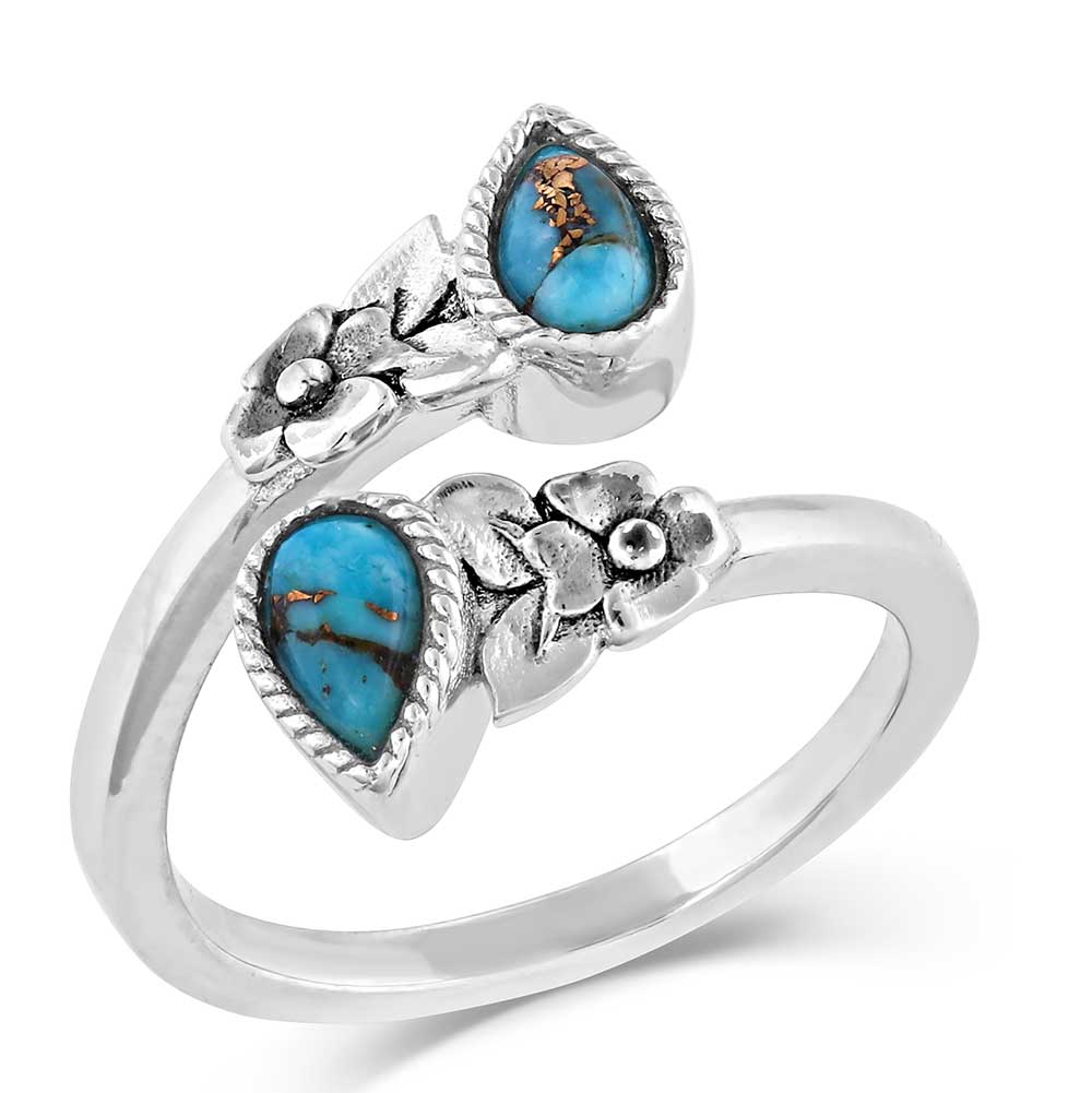 Floral Ancestors Turquoise Wrap Ring | Montana Silversmiths