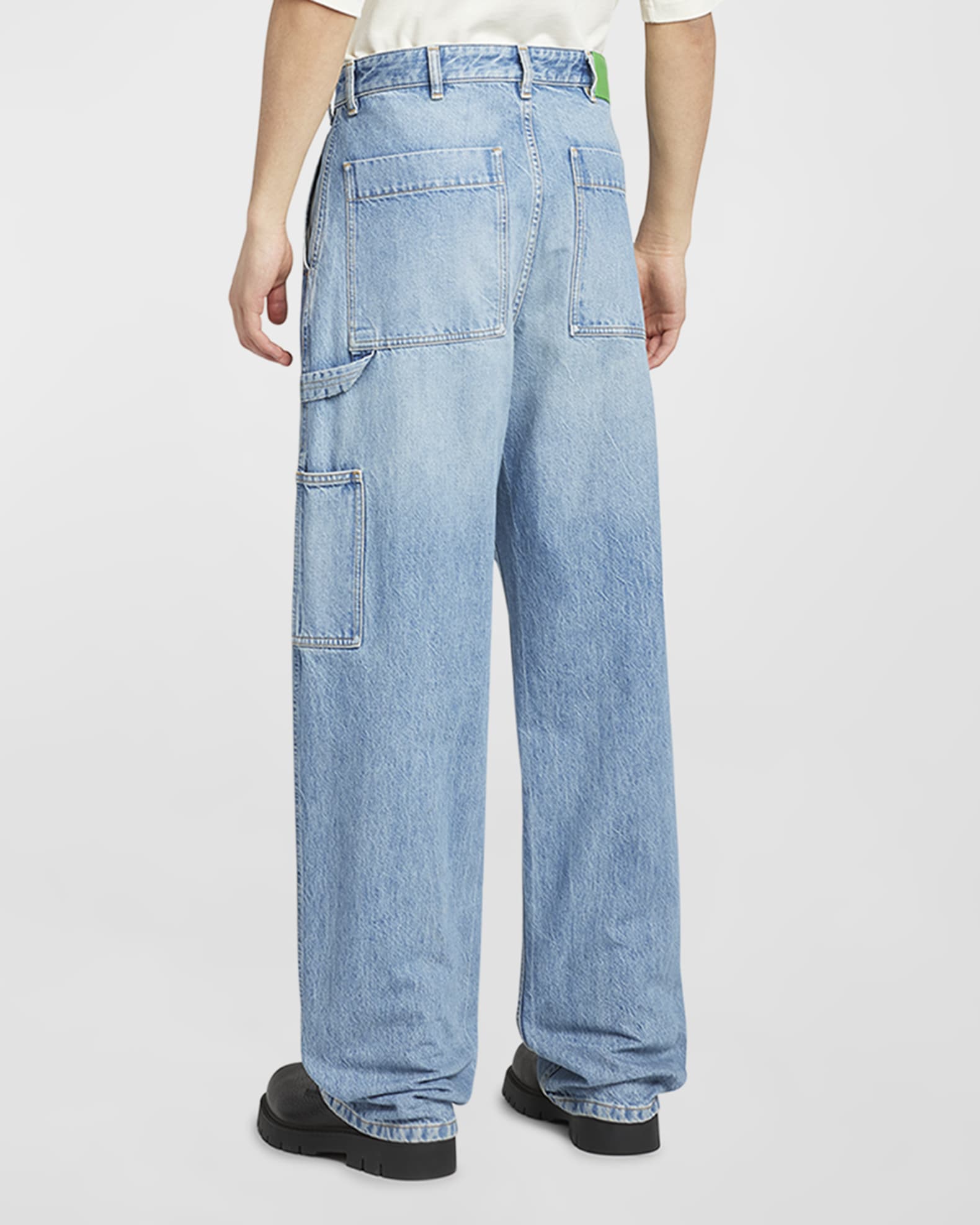 Bottega Veneta Men's New Eco Wash Denim Carpenter Pants | Neiman