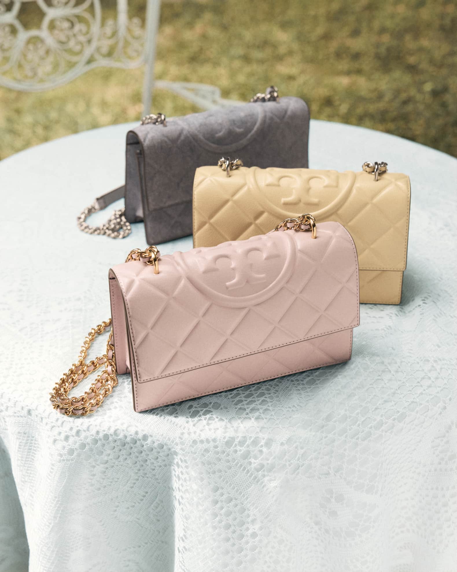 Tory Burch Fleming Small Convertible Leather Shoulder Bag | Neiman